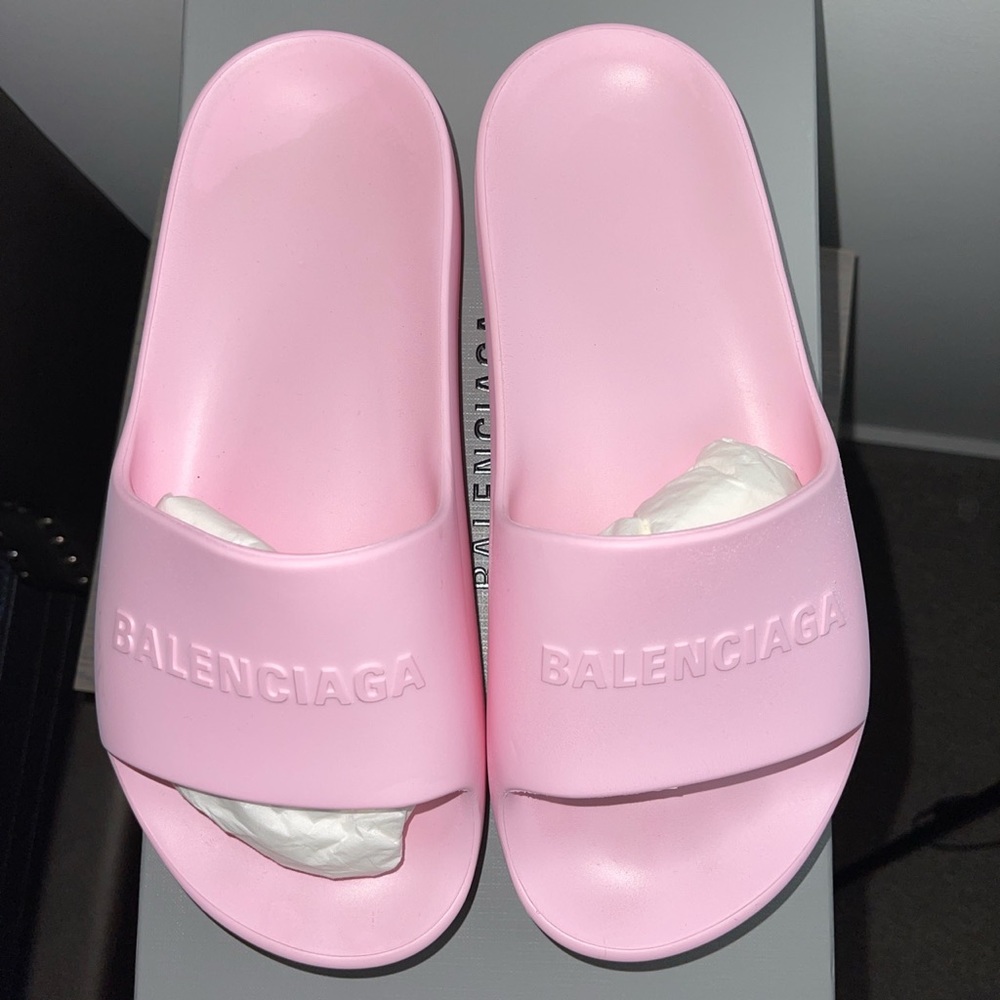 Light Pink balenciaga chunky sandals
